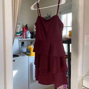 Burgundy homecoming dress